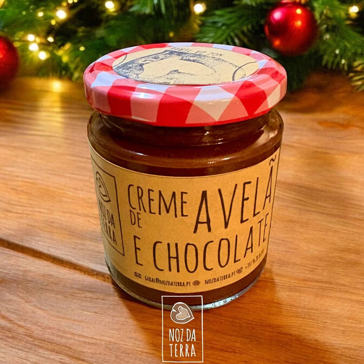 creme de avelã e chocolate natural noz da terra
